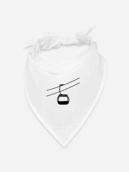 eine einzelne gondelbahn seilbahn gondel winter ur - Bandana Dreieckstuch - Weiß