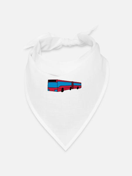Bus - Bandana Dreieckstuch - Weiß