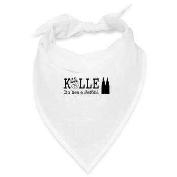 Kölle Do bes e Jeföhl - VECTOR Dom Karneval - Bandana Dreieckstuch - Weiß - Vorne