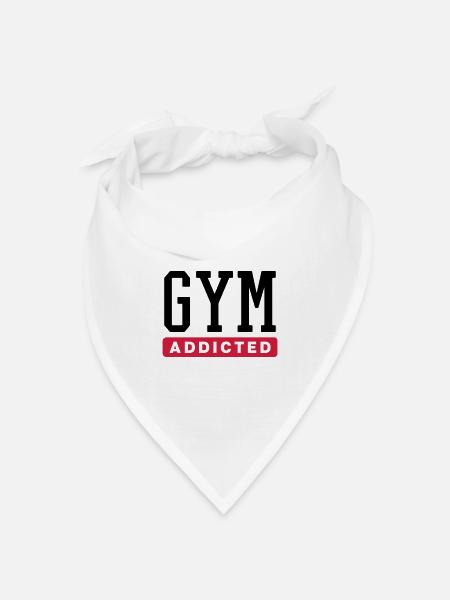 GYM ADDICT - Bandana Dreieckstuch - Weiß