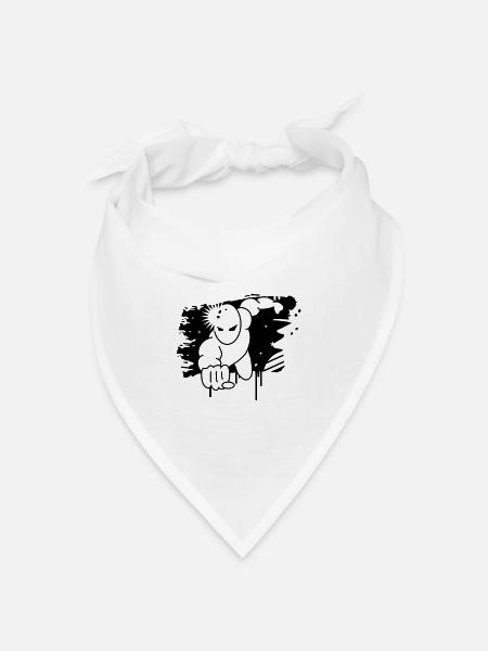 Superheld Graffiti - Bandana Dreieckstuch - Weiß