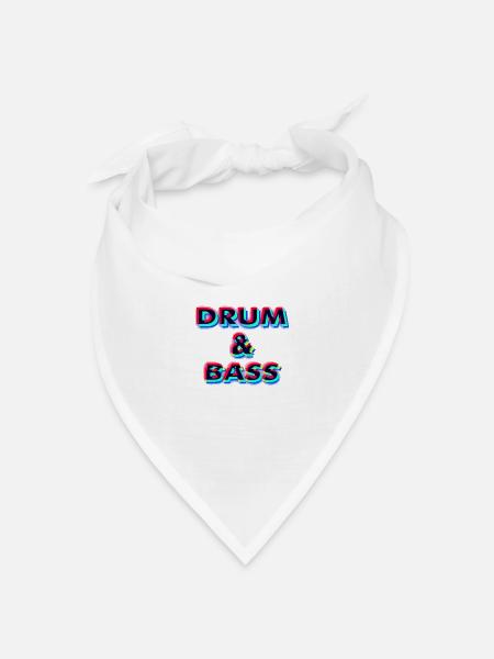 DnB GLITCH - Bandana Dreieckstuch - Weiß