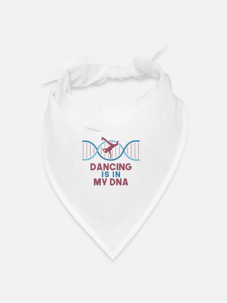 DANCING IS IN MY DNA - Bandana Dreieckstuch - Weiß