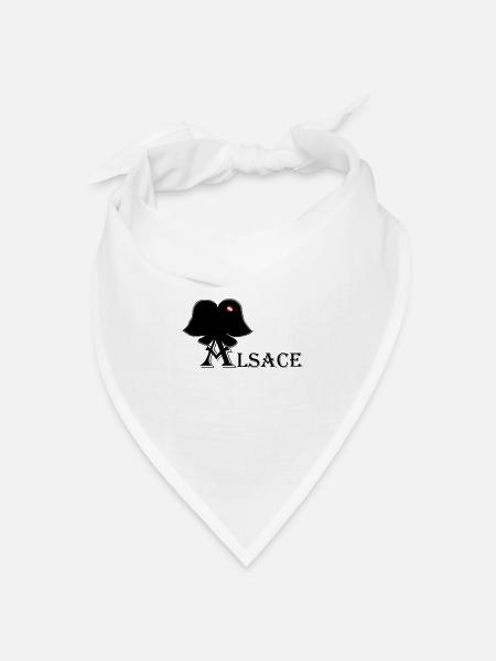 Elsässischer Kopfschmuck - Bandana Dreieckstuch - Weiß