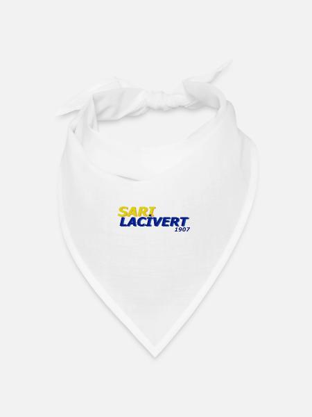 Sari Lacivert Istanbul Türkiye Fener Futbol - Bandana Dreieckstuch - Weiß