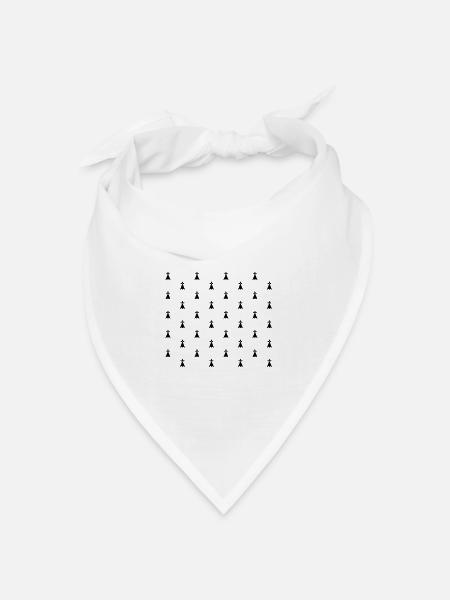 Hermelin Bretonne Symbol Bretagne Geschenk - Bandana Dreieckstuch - Weiß
