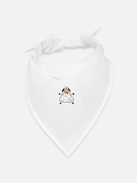 Owca , Sheep, Schaf, petcontest - Bandana Dreieckstuch - Weiß