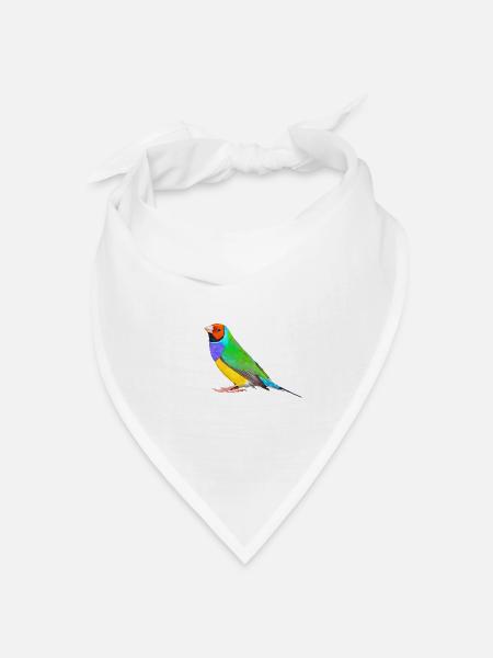 Gouldamadine plain 01 - Bandana Dreieckstuch - Weiß
