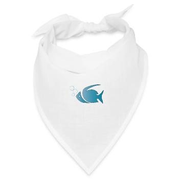 Fish, aquarium, aquarium hobby - Bandana Dreieckstuch - Weiß - Vorne