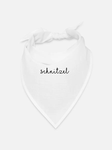 schnitzel - Bandana Dreieckstuch - Weiß