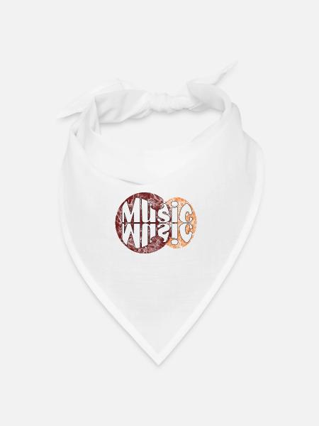 music - Bandana Dreieckstuch - Weiß