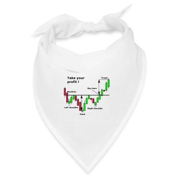 Shoulder-Head-Shoulder Chart - Bandana Dreieckstuch - Weiß - Vorne