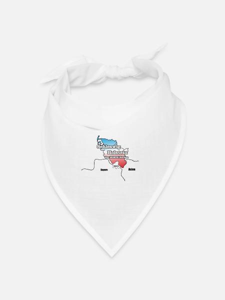 Schleswig Holstein - Der echte Norden - Bandana Dreieckstuch - Weiß