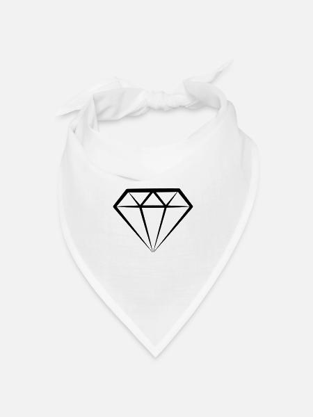 Diamond - Bandana Dreieckstuch - Weiß