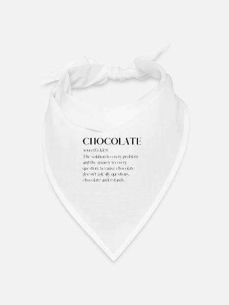 Chocolate - Bandana Dreieckstuch - Weiß