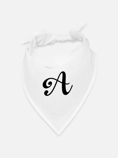 buchstabe a - Bandana Dreieckstuch - Weiß