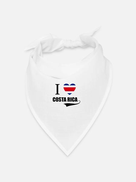 I LOVE COSTA RICA - Bandana Dreieckstuch - Weiß
