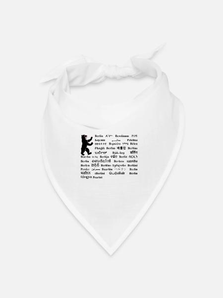 berlin s2 - Bandana Dreieckstuch - Weiß