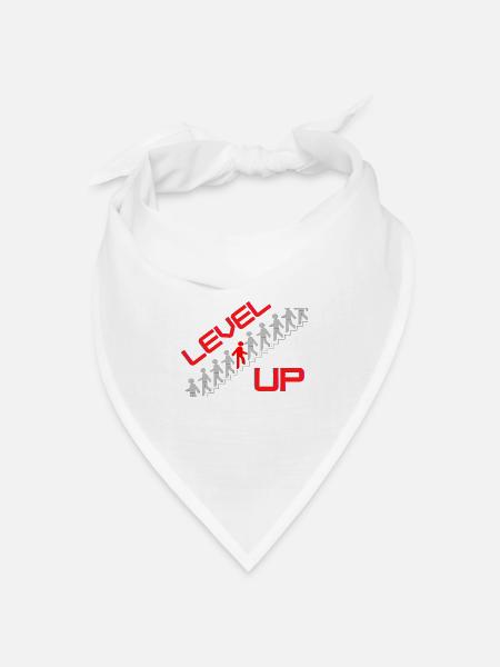 Level up - Bandana Dreieckstuch - Weiß