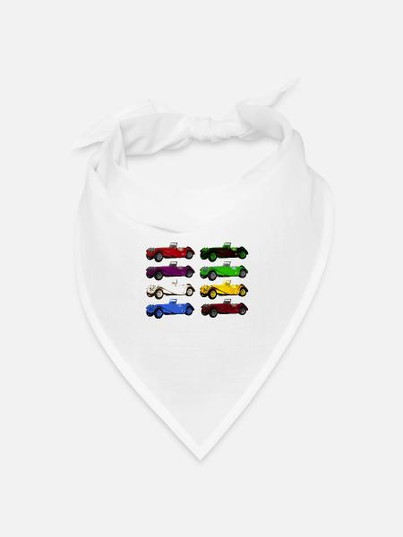 Oldtimer - Colours of cars - Bandana Dreieckstuch - Weiß