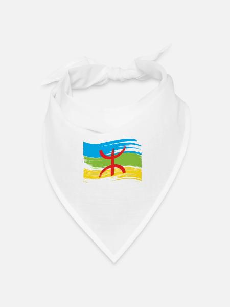 Amazigh Flagge (Amazigh inside) - Bandana Dreieckstuch - Weiß