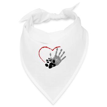 Hundebesitzer - Bandana Dreieckstuch - Weiß - Vorne