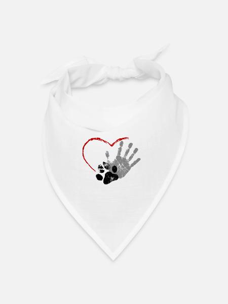 Hundebesitzer - Bandana Dreieckstuch - Weiß