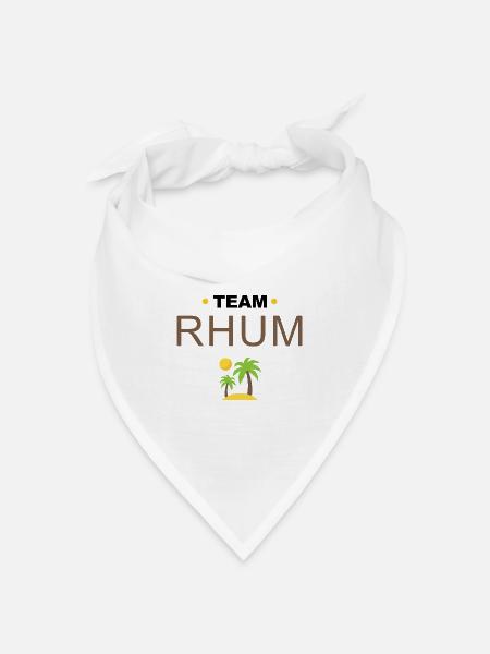 Team Rum - Bandana Dreieckstuch - Weiß