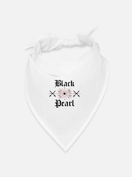 Black Pearl, Geschenkidee, ,Fluch der Karibik - Bandana Dreieckstuch - Weiß