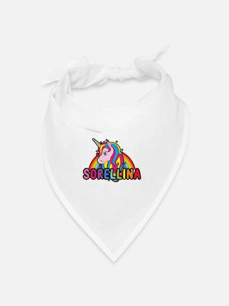 KLEINE SCHWESTER ITALIENISCH by The Manzanita´s - Bandana Dreieckstuch - Weiß