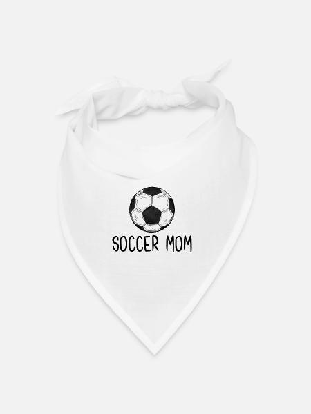 Fußball Mama - Bandana Dreieckstuch - Weiß