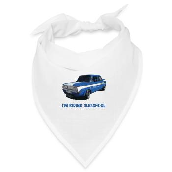 I´m Riding Oldschool 2 - Bandana Dreieckstuch - Weiß - Vorne