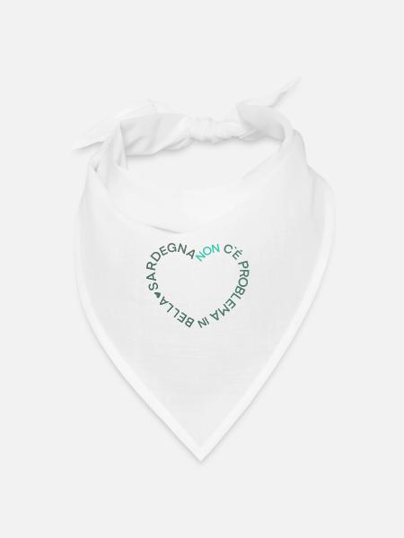 Sardegna nel Cuore - Bandana Dreieckstuch - Weiß