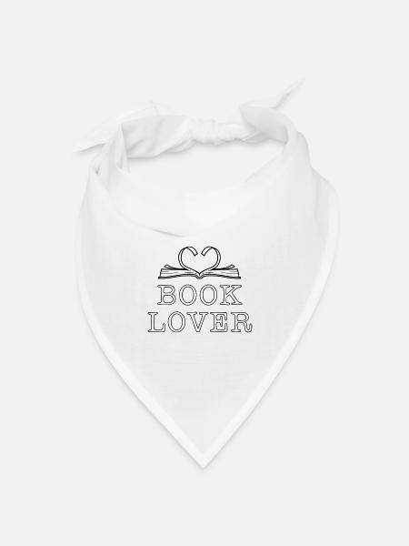 Booklover - Bandana Dreieckstuch - Weiß