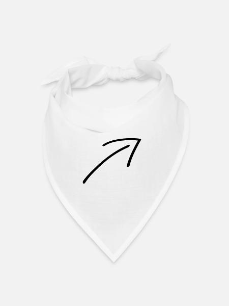 Pfeil - Bandana Dreieckstuch - Weiß