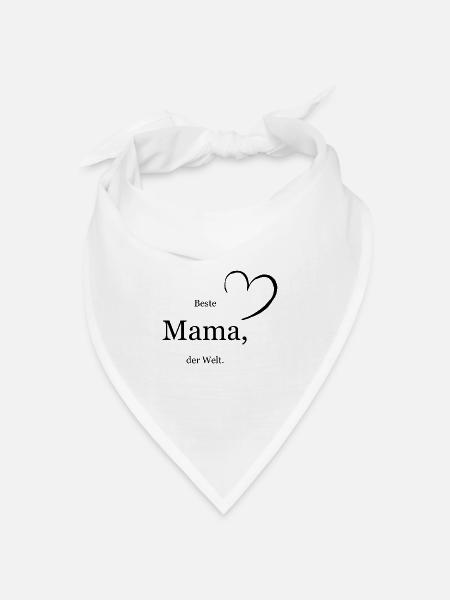 Beste Mama der Welt - Bandana Dreieckstuch - Weiß