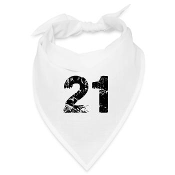 21 - Bandana Dreieckstuch - Weiß - Vorne