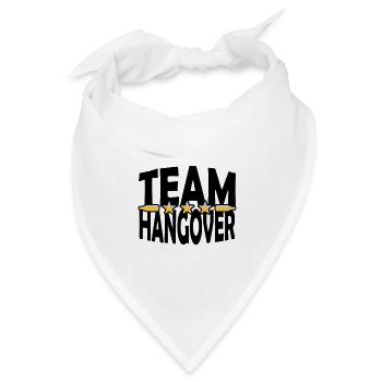 Bierflaschen Team Hangover - Bandana Dreieckstuch - Weiß - Vorne