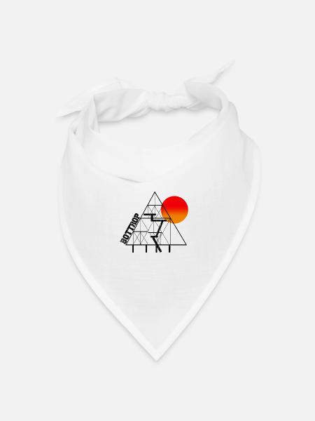 Bottrop Tetraeder Sonnenuntergang - Bandana Dreieckstuch - Weiß