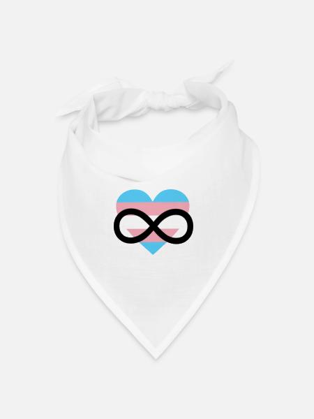Trans Transgender Polyamory LGBTQ Pride - Bandana Dreieckstuch - Weiß