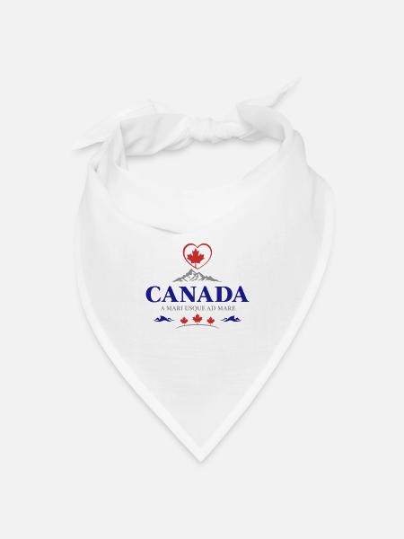 Kanada Vancouver Montreal Toronto Maple Leaf Berge - Bandana Dreieckstuch - Weiß