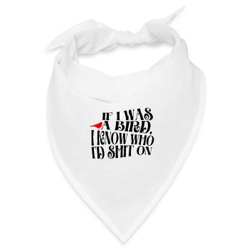 WENN ICH EIN VOGEL WÄRE - Bandana Dreieckstuch - Weiß - Vorne