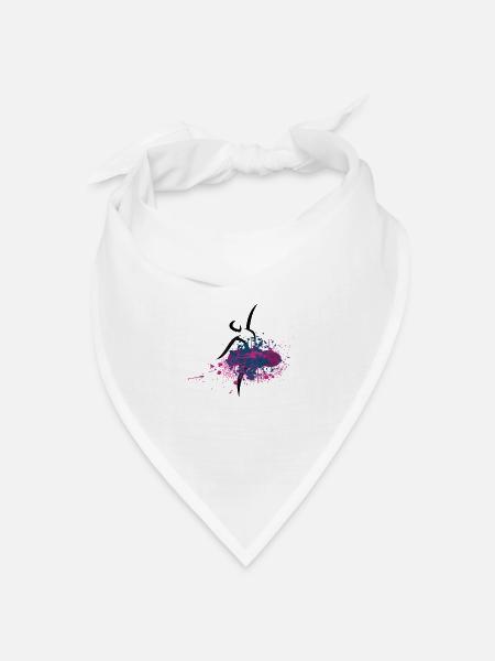 Tänzerin - Bandana Dreieckstuch - Weiß