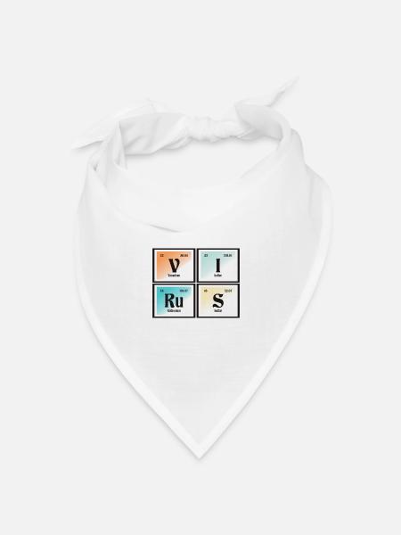 Viren-| Periodensystem der Elemente - Bandana Dreieckstuch - Weiß