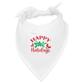 Happy Holidays - Weihnachtshumor - Bandana Dreieckstuch - Weiß - Vorne