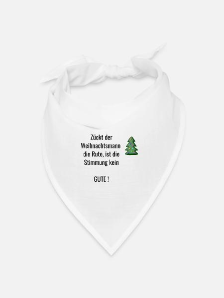 Weihnachten - Bandana Dreieckstuch - Weiß