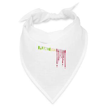 planet over profit Zitat - Bandana Dreieckstuch - Weiß - Vorne