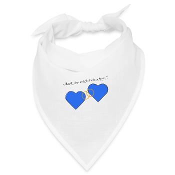 Heiratsantrag blau blau - Bandana Dreieckstuch - Weiß - Vorne