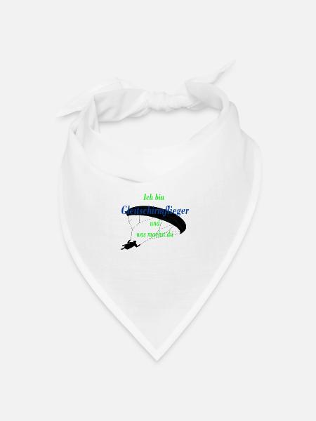 Ich bin Gleitschirmflieger1 - Bandana Dreieckstuch - Weiß