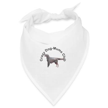 Crazy Dog-Moms Club - Bandana Dreieckstuch - Weiß - Vorne